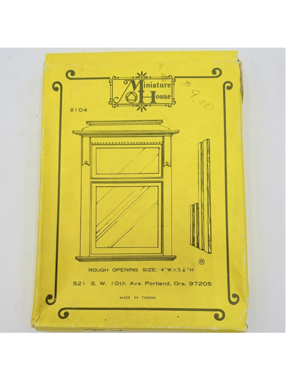 Miniature House #104 Dollhouse Window Kit 1:12 NOS Unfinished Wood